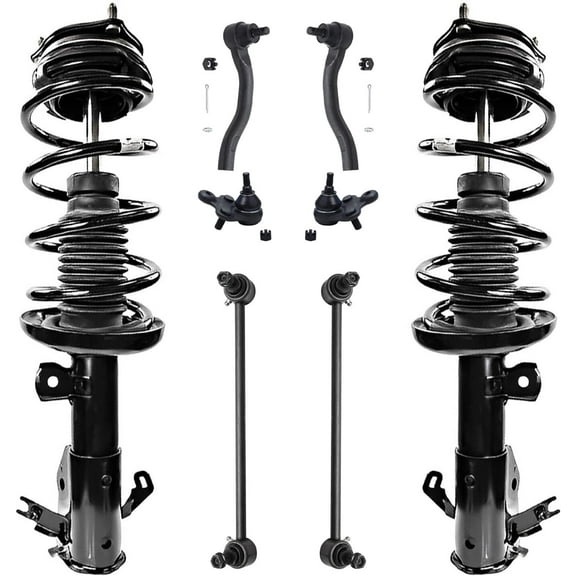Detroit Axle - Front Struts & Coil Springs Sway Bar Links Outer Tie Rod Ends Lower Ball Joints Replacement for 2012-2015 Honda Civic EX Coupe