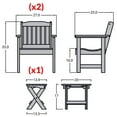 thumbnail image 4 of highwood® 2 Lehigh Garden Chairs with 1 Folding Adirondack Side Table, 4 of 5