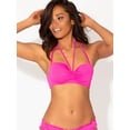 thumbnail image 3 of Women's Smart and Sexy SA1001 Swim Secret The Getaway Halter Bikini Swim Top (Fuchsia Sizzle 36D), 3 of 7