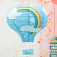 thumbnail image 2 of 12" Folding Rainbow Hot Air Balloon Paper Lantern Wedding Birthday Party Decor, 2 of 9