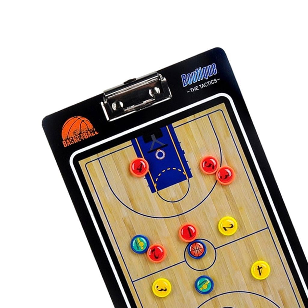Coaches Board, Premium Basketball Coaching Clipboard Training Assistant Equipment with Pen and Dry Eraser