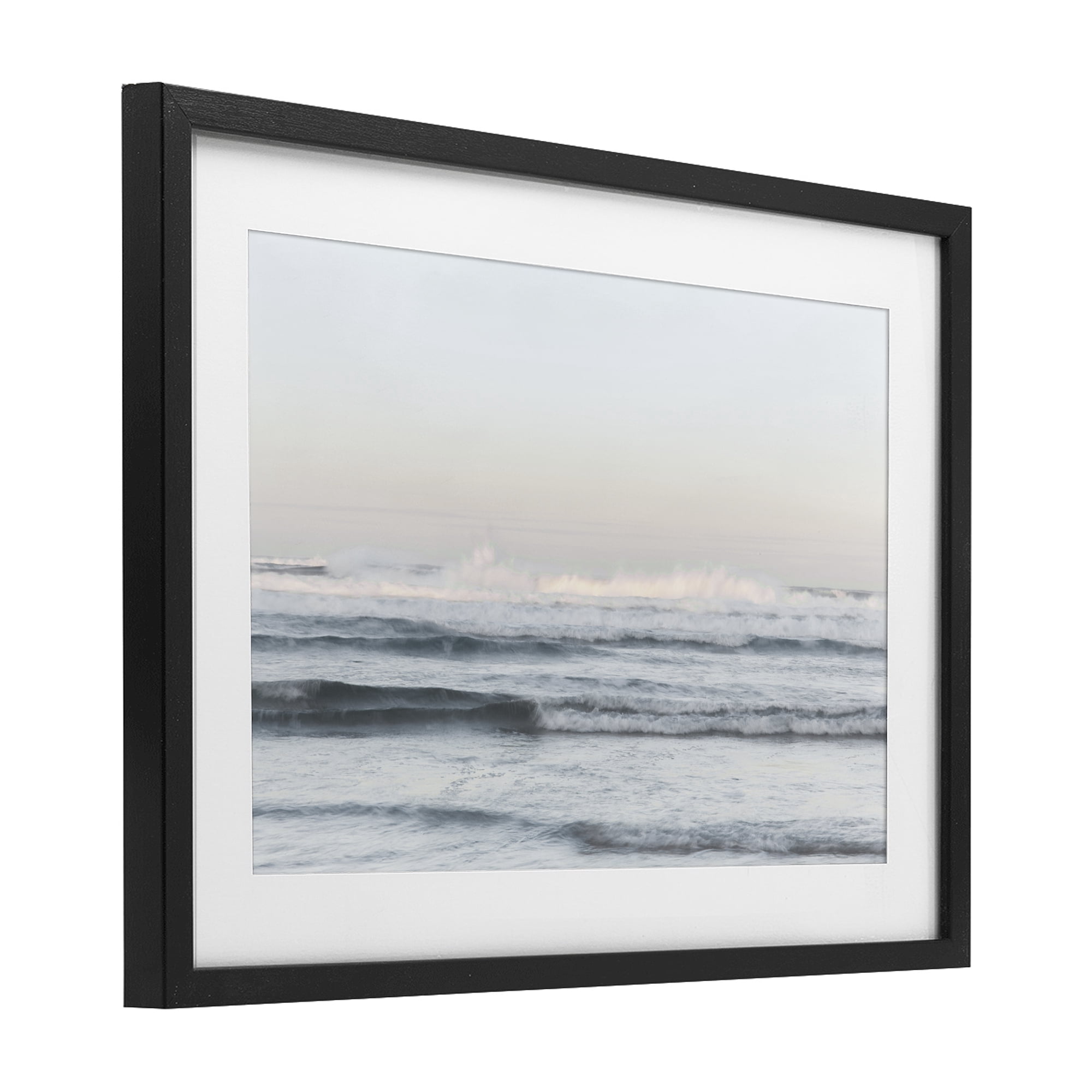 Stupell Industries Serene Ocean Waves Calmness Black Framed Print Under Glass, design by Melissa McClain