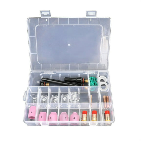 RANMEI 31Pcs/Set For Tig Welding Torch Gas Lens Glass Cup Kit For Wp-17/18/26 Soldering Torch Tools Accessories