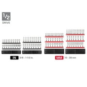 TEKTON 1/4, 3/8, 1/2 Inch Drive 6-Point Socket Set with Rails (214-Piece) | SHD99202