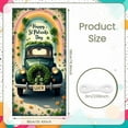 thumbnail image 2 of Green Themed St Patrick's Day Banner Clover Pattern Rainbow Backdrop Vintage Truck Design Shamrock Decor Luck Themed Display for St Patrick's Day Celebration Festival Indoor Decoration, 2 of 9