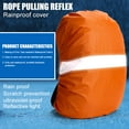 thumbnail image 7 of fankhu Hi-Visibility Backpack Rain Cover Waterproof with Reflective Strip (Orange), 7 of 7