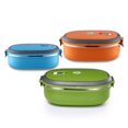 thumbnail image 2 of Stainless Steel Light Rectangle Thermal Insulation Lunch Box Thermal Box green, 2 of 6
