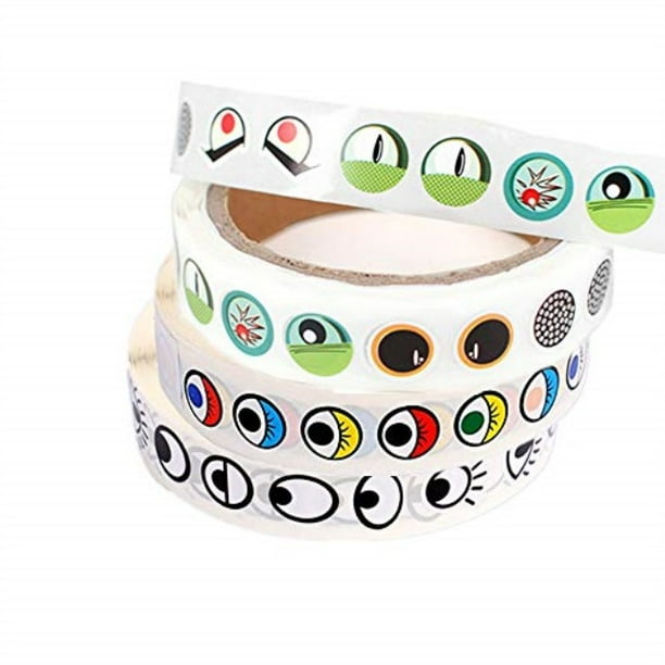 ytanazing 3 rolls assorted eye stickers (black&colorful&monster eyes