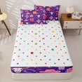 thumbnail image 4 of Erosebridal Y2K Western Cowboy Boot Cactus Zipper Full Size Comforter Sets with Fitted Sheet and 2 Pillowcases,Bull Skull Campfire Stars Pattern Zipper Bedding Set For Girls,Polkadot Reversible,4pcs, 4 of 7