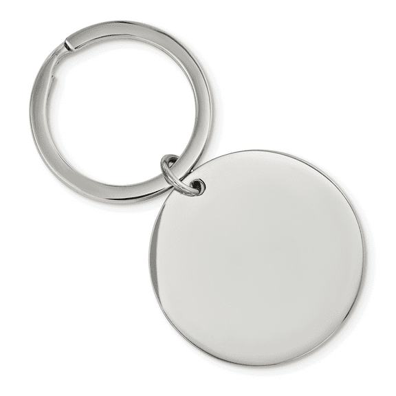 Stainless Steel Brushed and Polished 1.85mm Reversible Circle Key Chain