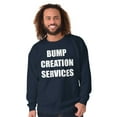 thumbnail image 4 of Dad Bump Creation Baby Announcement Men's Big & Tall Crewneck Sweatshirt Brisco Brands 3X, 4 of 5