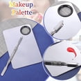 thumbnail image 2 of Paleta mezcladora de maquillaje, bandeja mezcladora de paleta de maquillaje, paleta de base de acero inoxidable para sombras de ojos, labiales y decoración de uñas., 2 of 5