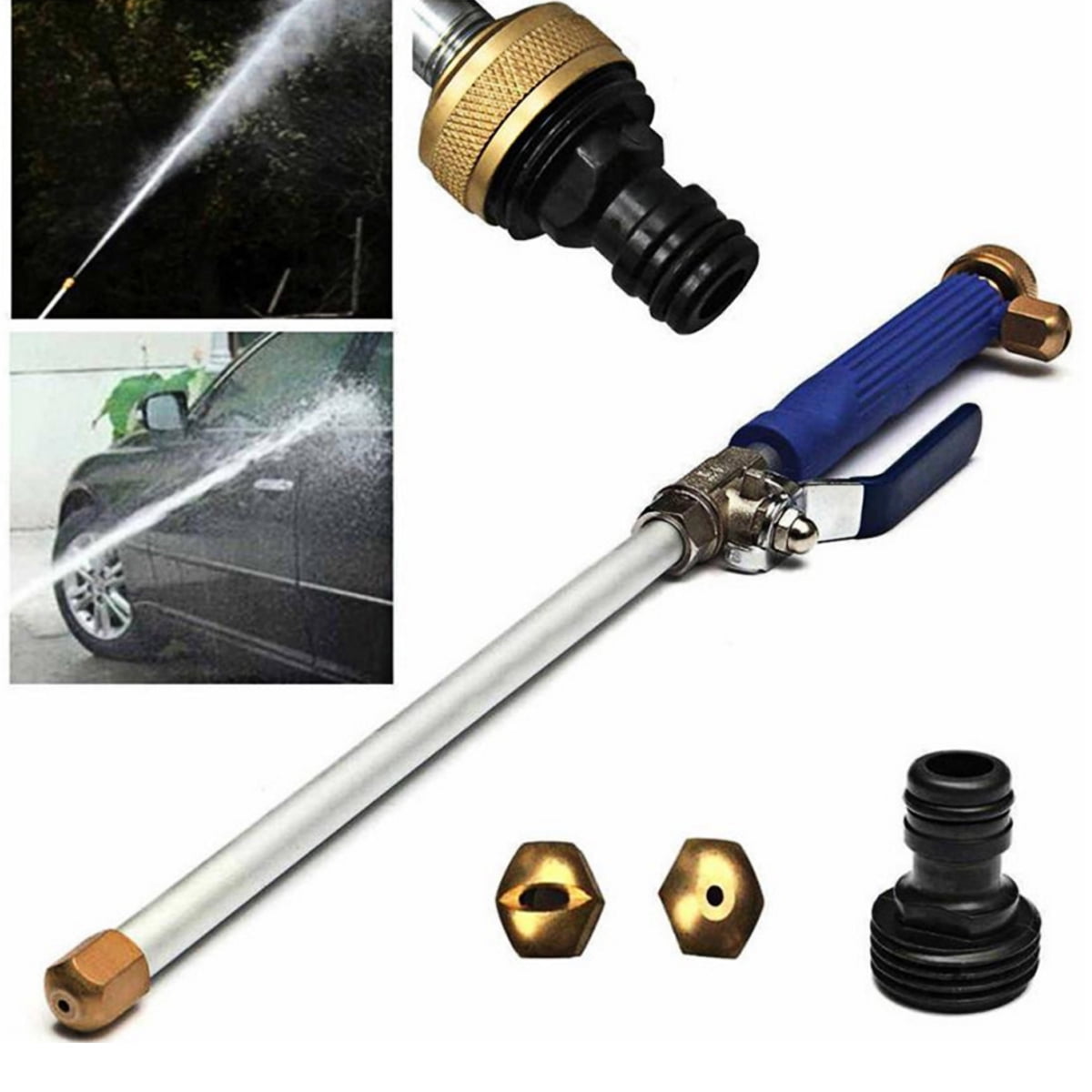 High Pressure Power Washer Spray Nozzle Water Hose Wand Attachment for