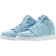 thumbnail image 4 of Air Jordan 1 Mid BG Big Kid's Shoes Ice Blue/Ice Blue/White 554725-425, 4 of 7