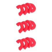 Pan Grip Cover 12 Pcs Silicone Pot Handle Earmuffs Anti-scalding Accessory Kitchen Cuff Sleeve Utensils Covers Red