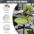 thumbnail image 6 of Renewold Office Chair Cover Stretch Desk Chair Cover with Elastic Bottom Removable Office Computer Chair Protector for St Patricks Day Home Decoration, Leprechaun Hat Bunny Clover, S, 6 of 7