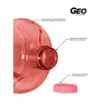 thumbnail image 3 of Geo sports bottles 128 oz Red Plastic Water Bottle, 3 of 7