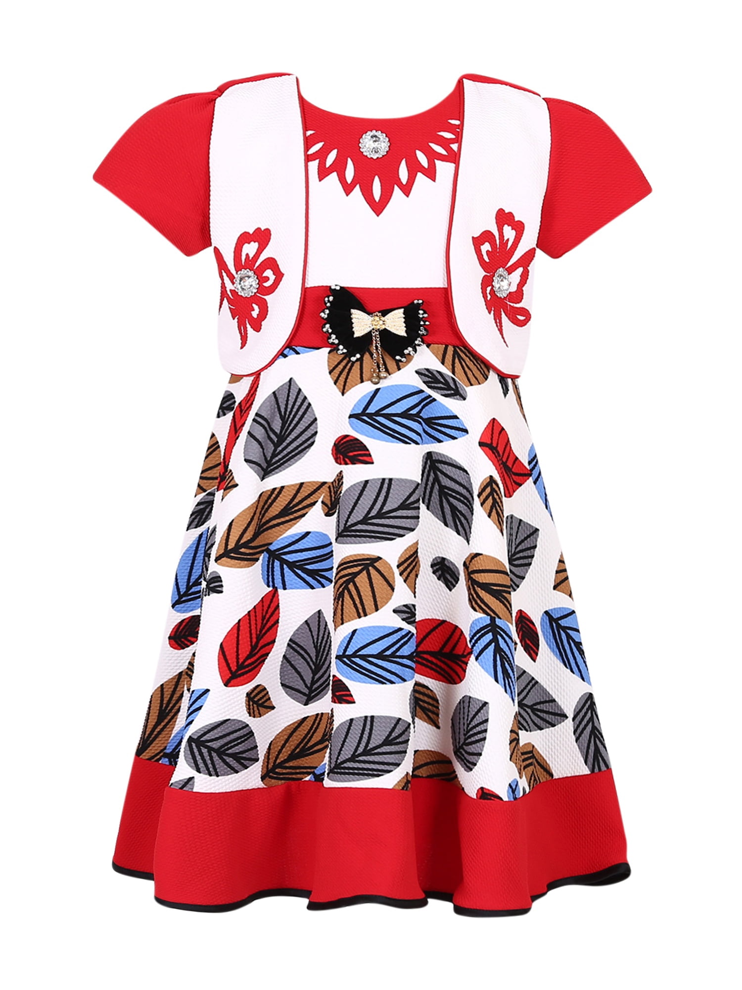 Richie House Girls' Princess Suit Dress With Vest RH2557