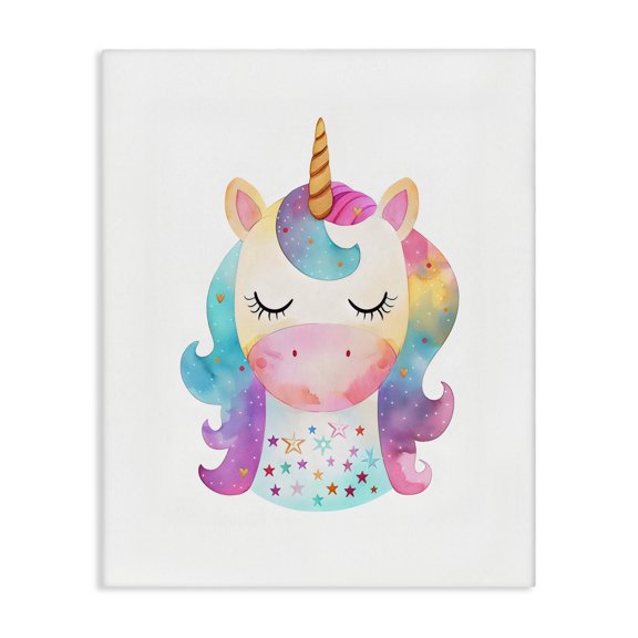 Stupell Industries Bohemian Unicorn Nursery Fantasy Animal Canvas Art, 16 x 20, by LSR Design Studio