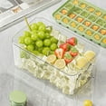 DPTALR Ice Cube Tray Plastic Mold Push Ice Compartment One Button To