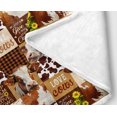 thumbnail image 5 of Brown Cow Print Blanket,Cute Blanket,Soft Flannel Blankets,Watercolor Floral Flower Throw Blanket for Couch Super Soft Cozy Bed Blanket Lightweight Plush Fuzzy Lap Throws Blankets for Sofa 50X60in, 5 of 6
