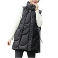thumbnail image 2 of AOOCHASLIY Women Coat Fashion Women's Winter Warm Sleeveless Collar Cotton Coat Jacket, 2 of 5