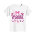 thumbnail image 4 of ITSAME Girls T-Shirt, Short Sleeve Round Neck Mother's Day Print Festival Casual Comfortable Tops for Kids White Size 10-11T, 4 of 5