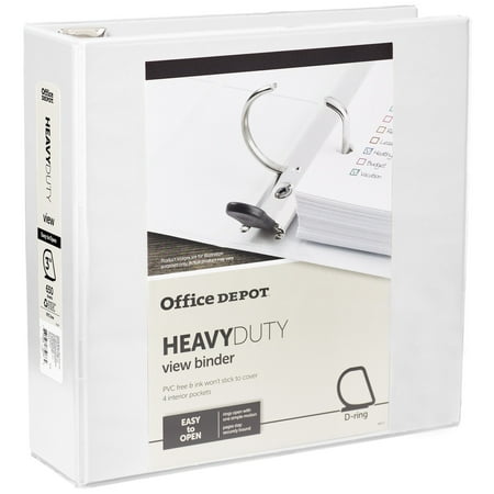 UPC: 0735854750701 | [IN] PLACE Heavy-Duty D-Ring View Binder  3in. Rings  100% Recycled  White  OD03105