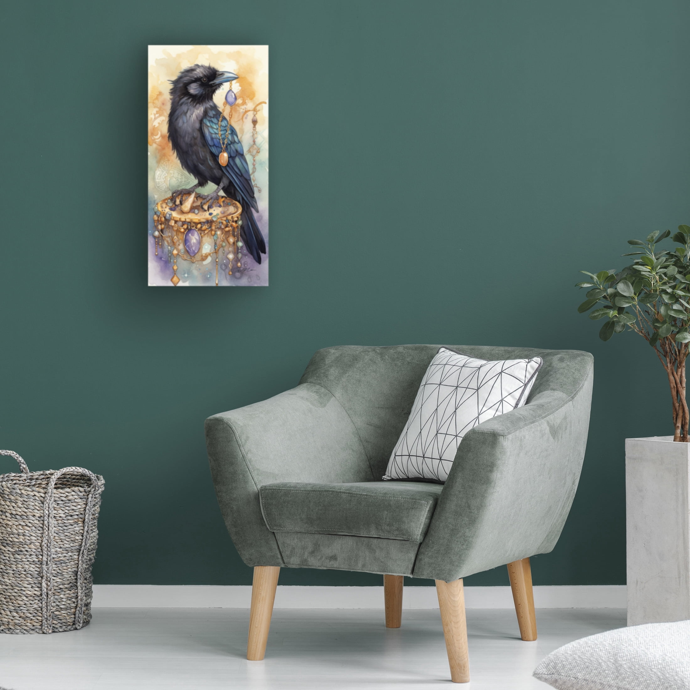 Canvas Wall Art - Momart 'Treasure Keepers Rave 3' Wall Art for Living Room, Bedroom, or Office Décor by Trademark Fine Art - 12 x 24 Inches