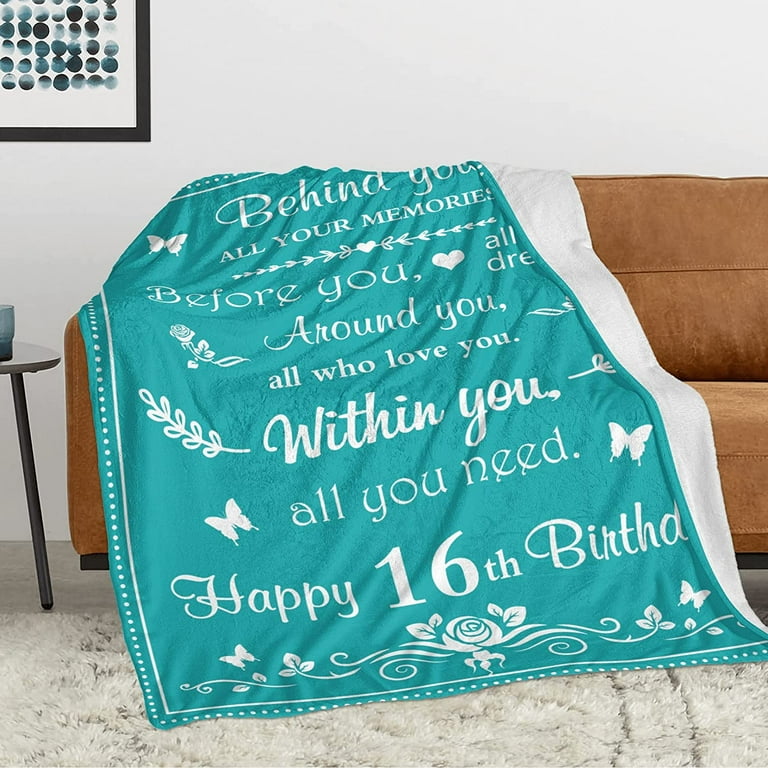 RooRuns 25th Birthday Gifts for Women Gifts for 25 Year Old Female Unique 25 Year Old Birthday Gifts for Her Best 25th Birthday Gifts Throw
