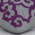 thumbnail image 2 of Euro Sham Pillow, Gray European Sham&nbsp;Covers 26x26 inch (65x65 cm), Linen Euro Pillow Covers, Abstract, Damask, Pattern, Border, Beaded, Modern Euro Pillow Shams - Orchid Moment, 2 of 3
