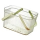 thumbnail image 4 of Cesta Organizadora De Baño De Gran Capacidad Con Boca Ancha, Orificio De Drenaje, Diseño Elegante A Rayas Transparentes, Organizador De Almacenamiento De Ducha Con Asa Para, 4 of 8