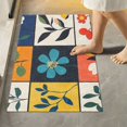 thumbnail image 2 of Yayeee Bath Rug for Bathroom Floor Non Slip Contour Fluffy Soft Absorbent Mat, 20"x24", Floral Patterns, 2 of 7