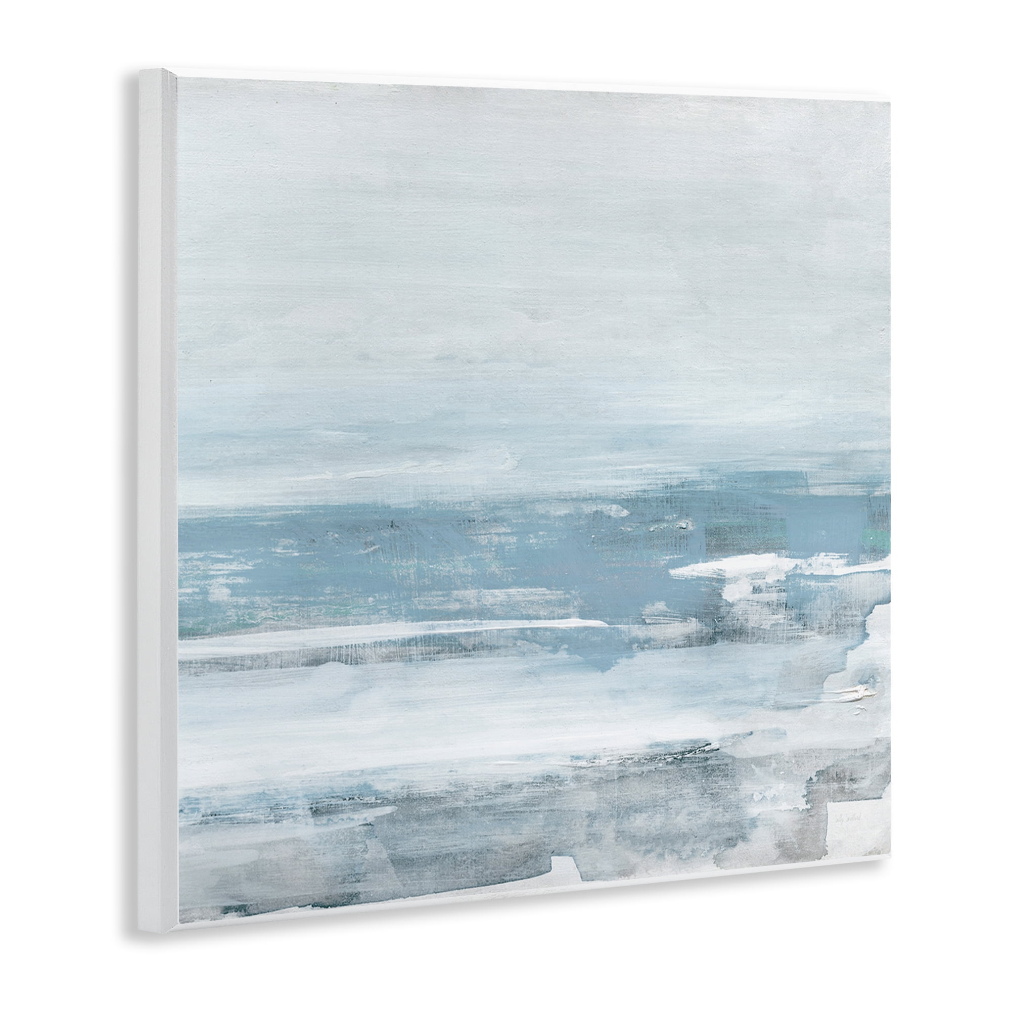 Stupell Industries Foggy Ocean Abstraction Abstract Painting Unframed Art Print Wall Art, 12 x 12