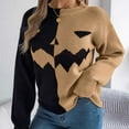 thumbnail image 5 of Drses‌‌ ‌‌‌‌‌‌‌‌‌‌‌‌‌‌‌‌Women's Halloween Knit Sweater - Pumpkin Long Sleeve Crew Neck Casual Pullover Top, 5 of 6