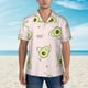 thumbnail image 2 of Balery Avocado Doing Sport Yoga Camisas hawaianas de manga corta para hombre, camisas playeras de corte holgado, camisas de vacaciones con botones,Medium, 2 of 7