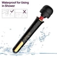 thumbnail image 4 of Cordless Powerful Handheld Electric Massager, Personal Massager for Women,Strong Personal Vibration Back Massage for Sports Recovery, Muscle Aches, Body Pain (Black), 4 of 8
