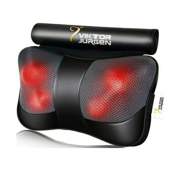 VIKTOR JURGEN Neck Massage Pillow Shiatsu Deep Kneading Shoulder Back and Foot..