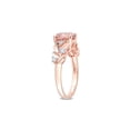 thumbnail image 4 of 1.75 Carat (Ctw) Morganite Floral Ring in 10K Rose Pink Gold with Diamonds, 4 of 5
