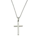 thumbnail image 2 of Sterling Silver Border Cross Pendant Cable Chain Necklace, 20", 2 of 3