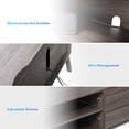 thumbnail image 6 of Wampat Sliding Barn Door TV Stand for 70 Inch Flat Screen, Media Console Table Storage Cabinet in Rustic Gray Wash, Entertainment Center for Living Room, 59 Inch, 6 of 7