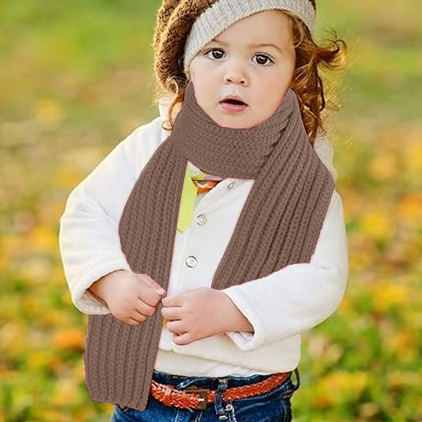 SJTJSPX Écharpe Enfant Polaire Croisée - Foulard Bébé Chaud Et Mignon Automne Hiver