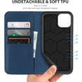 thumbnail image 4 of Genuine Leather iPhone 11 Pro Max Wallet Case with RFID ing Slots, Auto Sleep Wake TPU Shockproof, 4 of 5