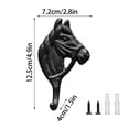 thumbnail image 3 of shyuyusa Crochet Mural Rétro en Fer Forgé en Forme de Tête de Cheval, Cintre Décoratif pour Clôture Rurale, Étagère de Rangement en Métal Robuste pour Cour Extérieure, Jardin et Usage Domestique, 3 of 6