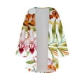 thumbnail image 4 of UPPADA Kimono Cardigan for Women Dressy Summer Floral Print 3/4 Sleeve Open Front Chiffon Beach Coverups Hawaiian Lightweight Loose Tops Yellow,S, 4 of 4