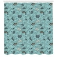 thumbnail image 3 of Ambesonne Japanese Wave Shower Curtain, Sea Dragon, 69"Wx84"L, White Teal and Grey, 3 of 3
