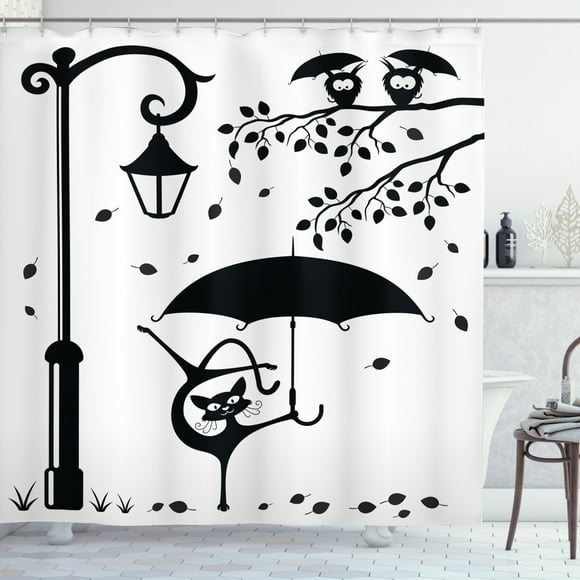 Kitty Shower Curtains, Cat Shower Curtain Set