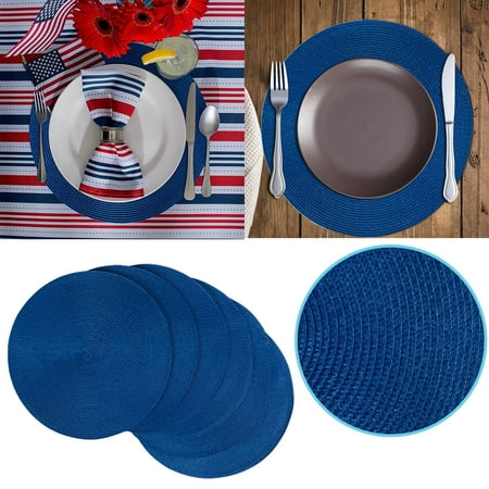 

EIALIVE Placemat Round Placemat Japanese Pp Woven Table Mat Western Placemat Household And Oil Proof Bowl Mat Insulation Mat