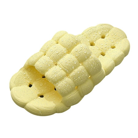

Gzea Women Slippers Women Slippers Bathroom Hollowed Out Slippers Convenient Breathable Comfortable Soft Soled Comfortable Yellow 37