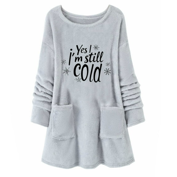 Fuzzy Sweatshirts for Womens Oversized Sherpa Lined Fleece Pullover Tops Winter Warm Fluffy Tunic Jumper Shirts Classic Letter Snowflake Sweatshirt Loose Comfy Hoodies Sweaters Coats Loungewear